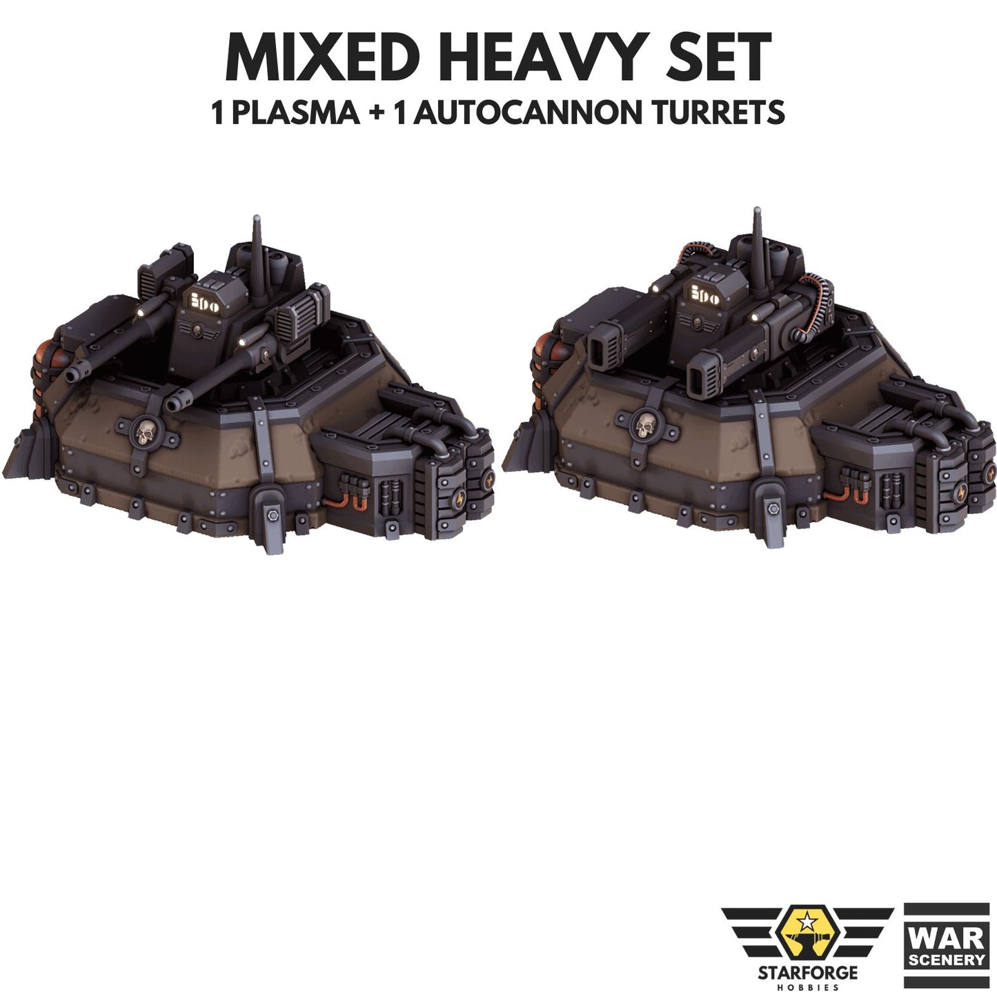 Grimdark Modular Defense Turret Set