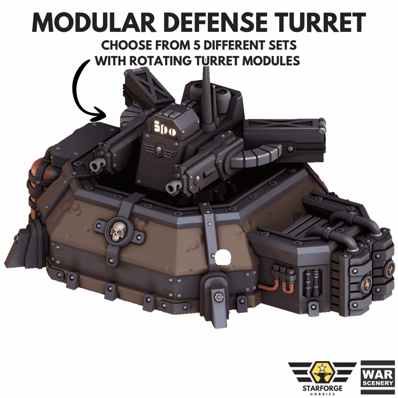 Grimdark Modular Defense Turret Set
